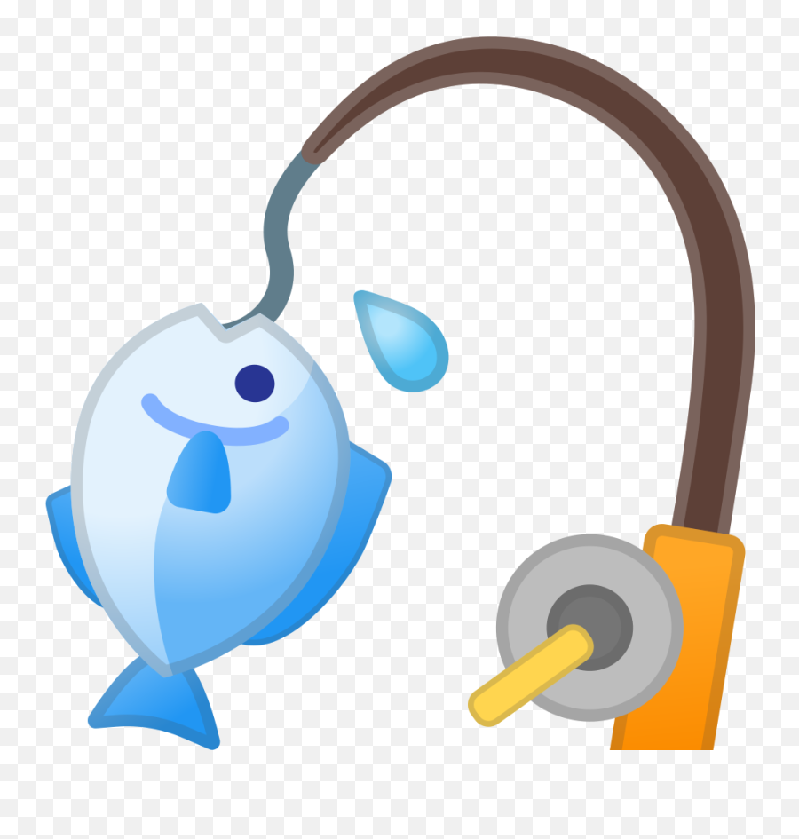 Fishing Pole Emoji - Caught Fish Emoji,Fish Emoji