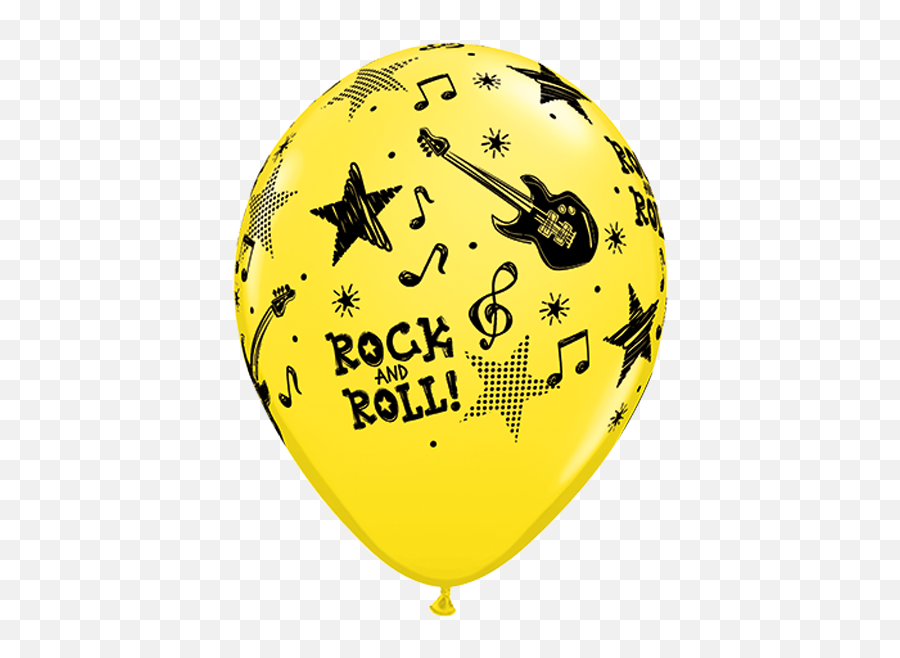 25 X 11 Assorted Rock And Roll Stars Qualatex Latex - Balloon Emoji,Unicorn Emoji Tinder