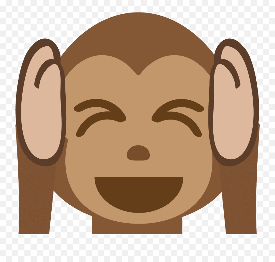 Hear - Noevil Monkey Emoji Clipart Free Download Transparent Happy,Evil Emoji