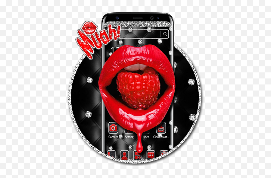 Sweet Sexy Red Lips Theme - Google Play Raspberry Love Emoji,Lollipop And Lips Emoji