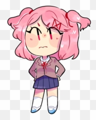 Natsuki Cute Ddlc Dokidoki Sticker Emoji,Doki Doki Smile Emoji