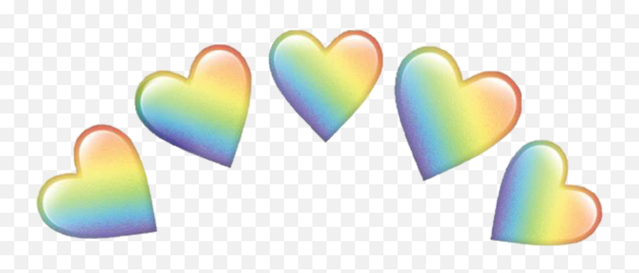 Heart Rainbow Emojis Crown Emoji Hearts - Transparent Background Rainbow Heart Crown,Emojis Of Crowns Or Hearts
