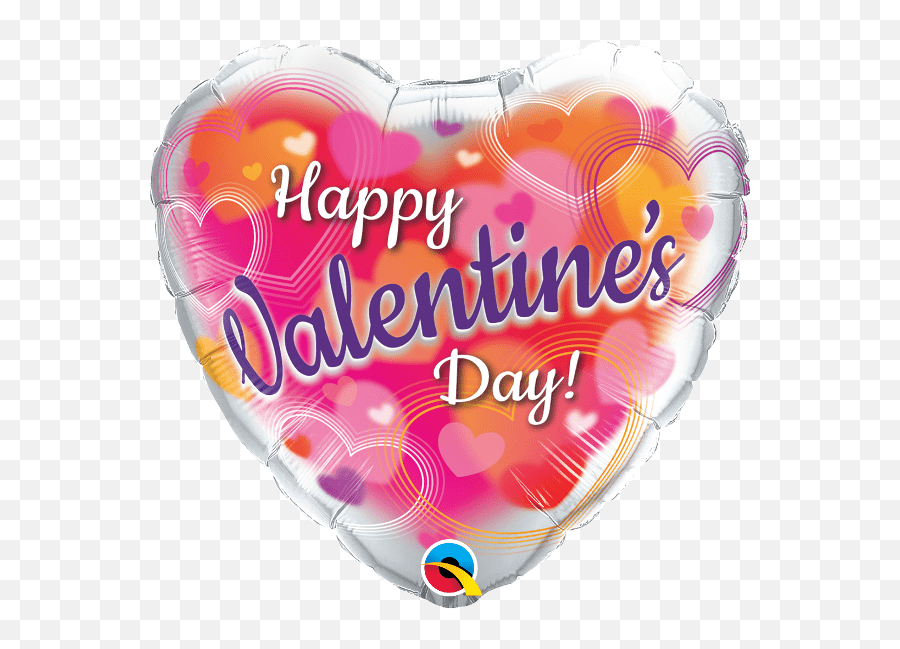 18 Qualatex Foil Balloon - Happy Valentineu0027s Day Hearts Day Emoji,Moon Emoji Valentine