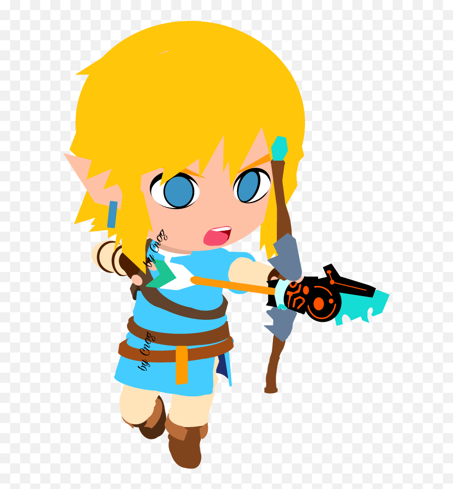 Zelda Link Chibi Sticker By Curtisnog - The Legend Of Breath Of The Wild Emoji,Cute Text Emoticons Bow And Arrow