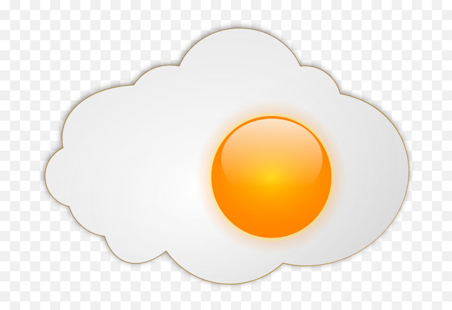 Fried Egg Emoji Clip Art Image - Fried Egg Vector Clipart Png,How To Draw A Peach Emoji