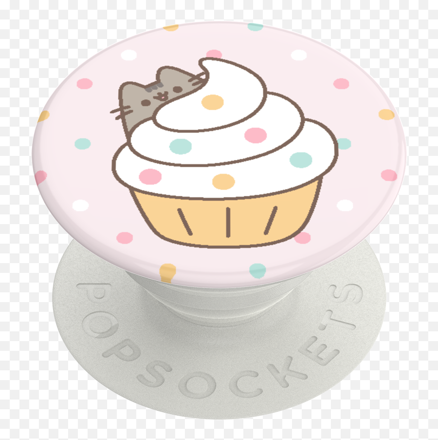 Pusheen Cupcake Popgrip Popsockets Official - Cake Decorating Supply Emoji,Hello Pusheen Emoticons