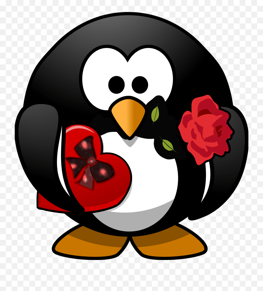 Valentine Penguin Clipart Free Download Transparent Png - Cartoon Penguin Emoji,Car And Swimmer Emoji