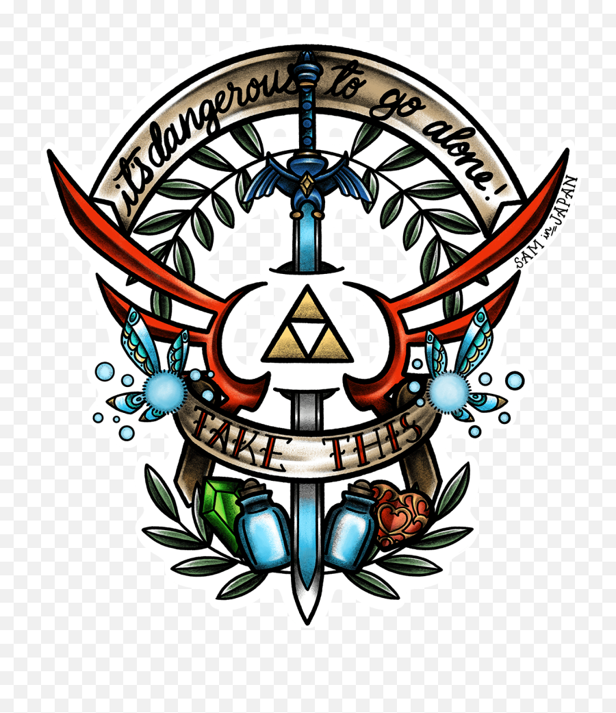 Legend Of Zelda U2013 American Traditional Tattoo U2013 Sam In Japan Emoji,Legend Of Zelda Rupees Text Emoticon
