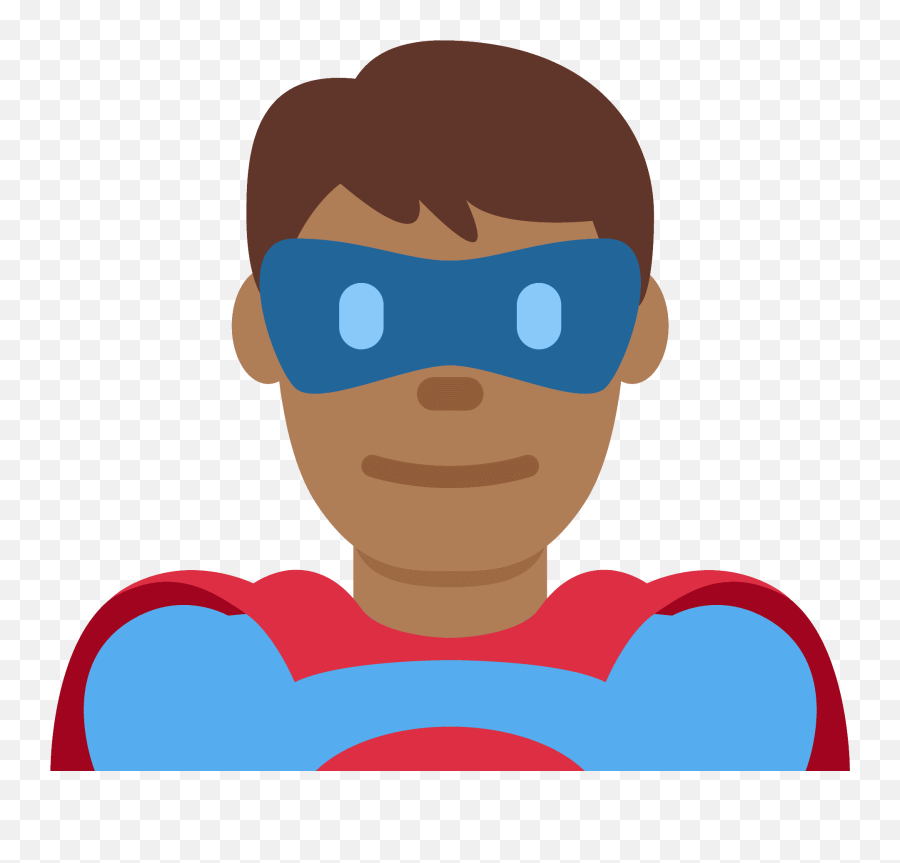 Man Superhero Emoji With Medium - Male Superhero Emoji,Superman Emoji
