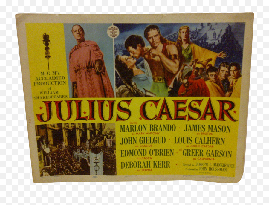 Vintage Movie Poster Julius Caesar Marlon Brando - 1953 Emoji,Marlon Brando Emotion