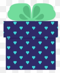 Blue Hearts Gift Box Green Bow Icon 11 Transparent Png U0026 Svg Emoji,Present Emoji Green