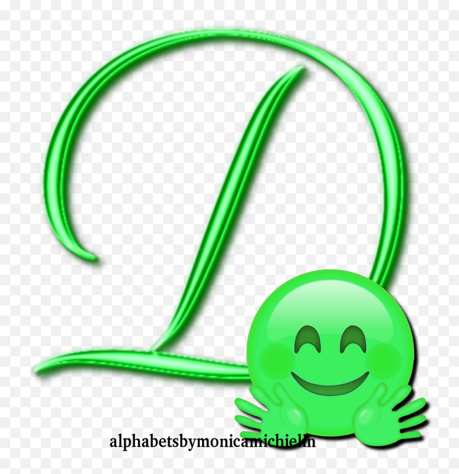 Monica Michielin Alphabets Green Smile Hands Alphabet Emoji,Thanking Hands Emoji