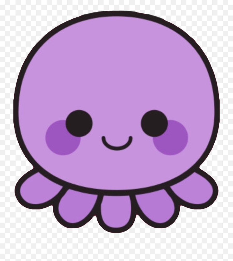 Kawaii Cute Octopus Squid Sticker - Cute Purple Octopus Emoji,Tentacle Emoji