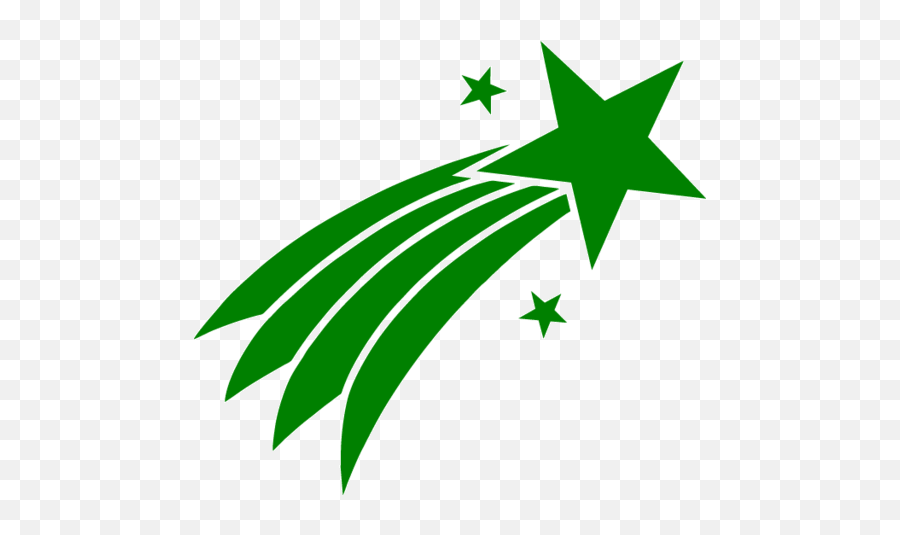 Green Shooting Star Transparent Clipart - Transparent Green Shooting Star Emoji,Green Star Emoji
