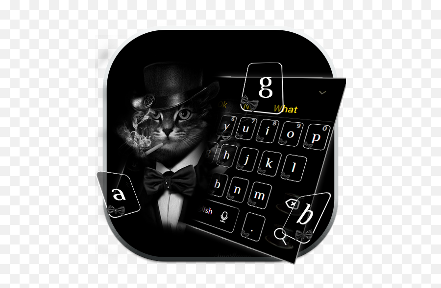 Black Businessman Evil Cat Dark - Mobile Phone Case Emoji,Evil Cat Emoji
