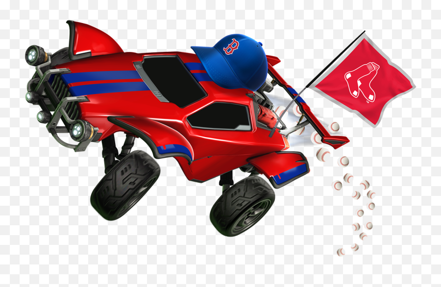 Red Sox Rocket League Topper And Flag - Dodgers Rocket League Emoji,Go Red Sox Emoticon