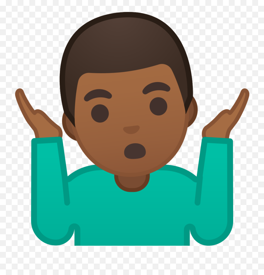 Man Shrugging Emoji Medium Dark Skin Tone - Significado Do Emoji,Emoji Skin Tone