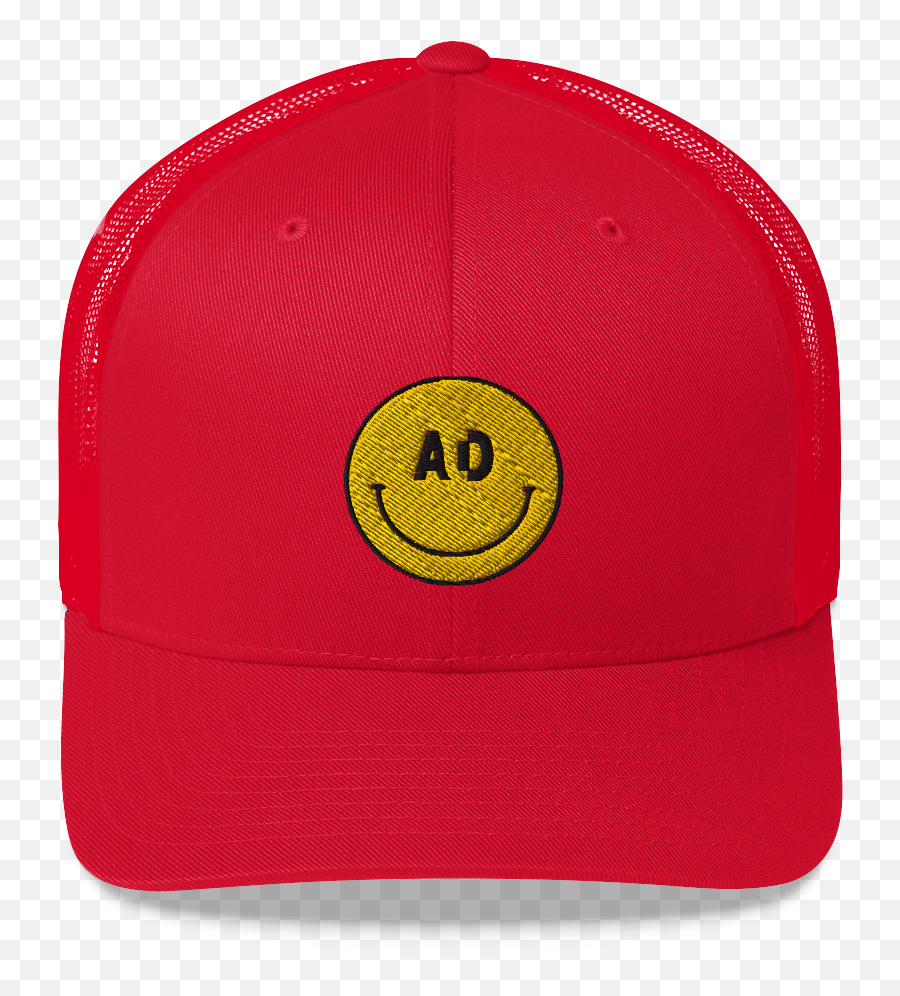 Acid House Smiley Trucker Cap Emoji,Emoticon With A Baseball Cap
