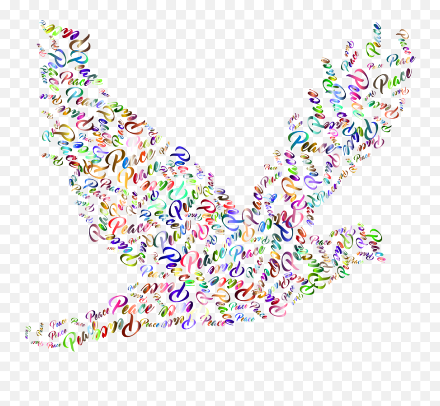 Download Typography Columbidae Peace Doves As Symbols - Peace And Unity Background Emoji,Computer Emoji Symbols