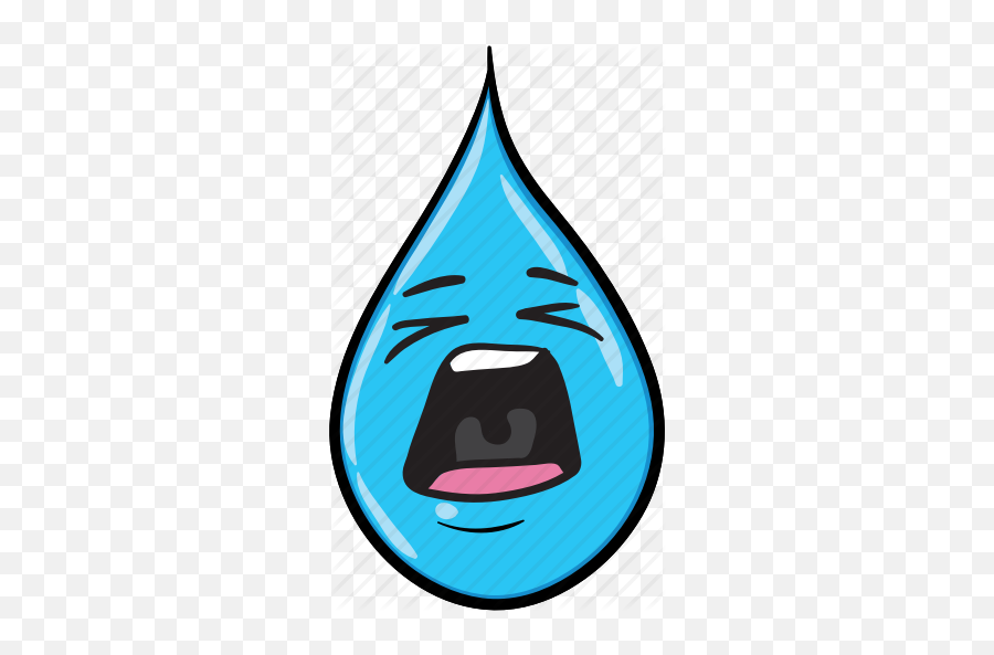 Cartoon Drop Emoji Rain Smiley Icon - Download On Iconfinder Vertical,Rain Emoji