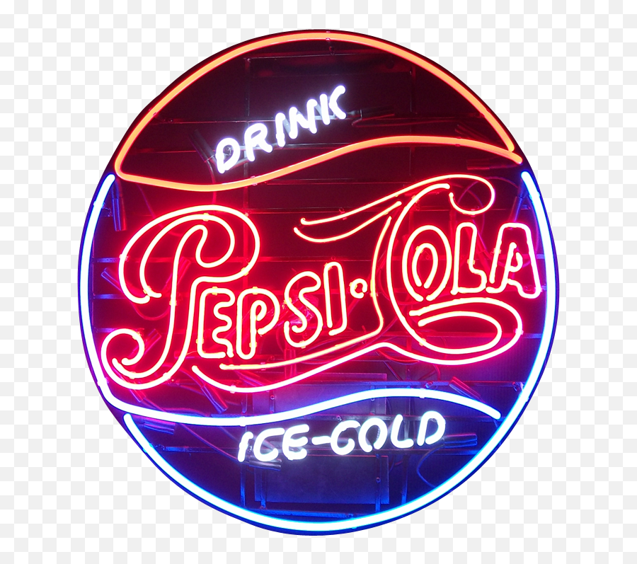 Pepsi Cola Soda Neon Sign - Pepsi Cola Neon Sign Emoji,Pepsi Emojis