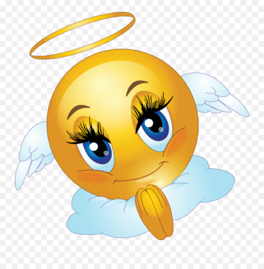 Emoticon Faces - Smiley Ange Emoji,Angel Emoji