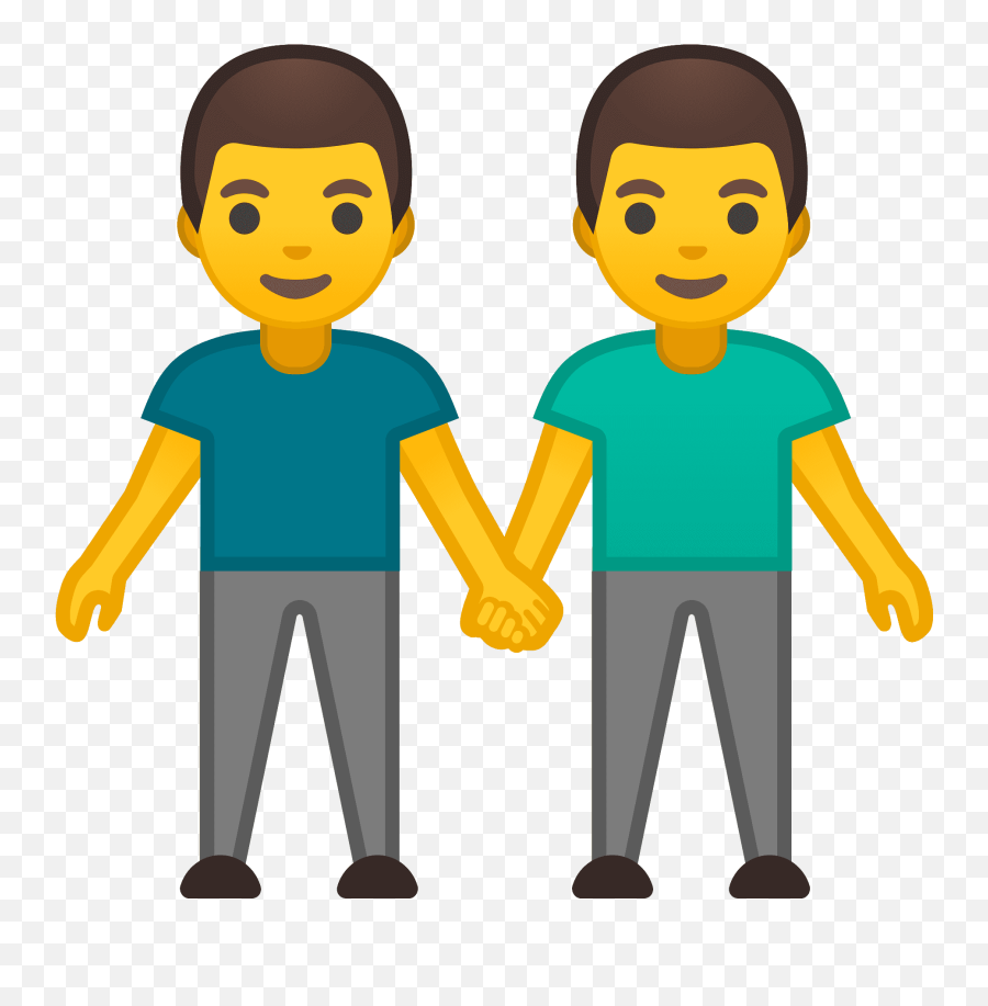 Men Holding Hands Emoji Clipart Free Download Transparent - Two Men Holding Hands Emoji,Wondering Emoji