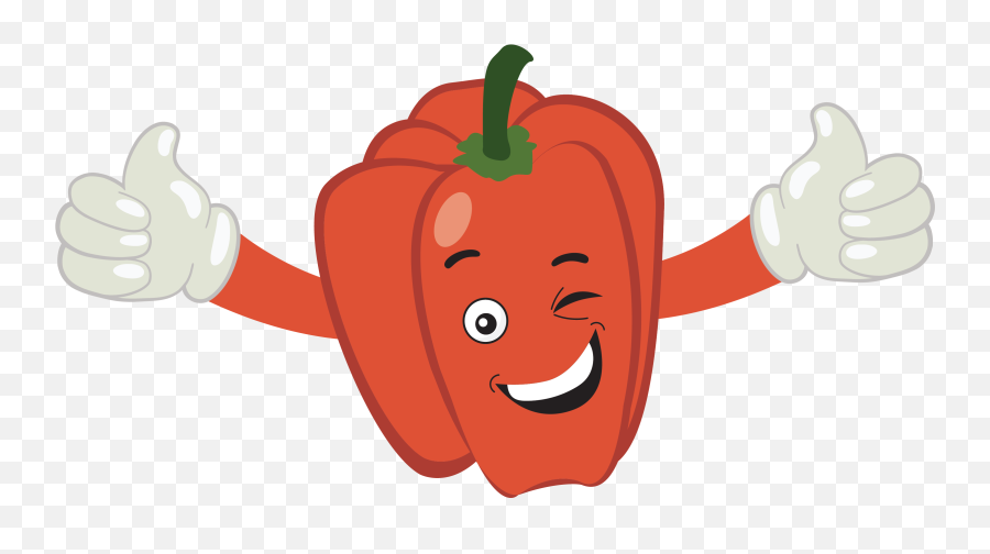 Kawaii Paprika Cute Fruits Design - Happy Emoji,Best Emoji For Idgaf