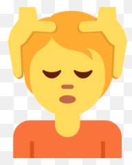 Person Getting Massage Emoji - Relax Mind Emoji,Mystic Massage Emojis