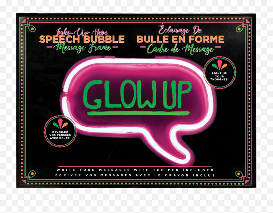 Neon Speech Bubble Message Light Frame - Language Emoji,Speech Bubble With Emojis In It