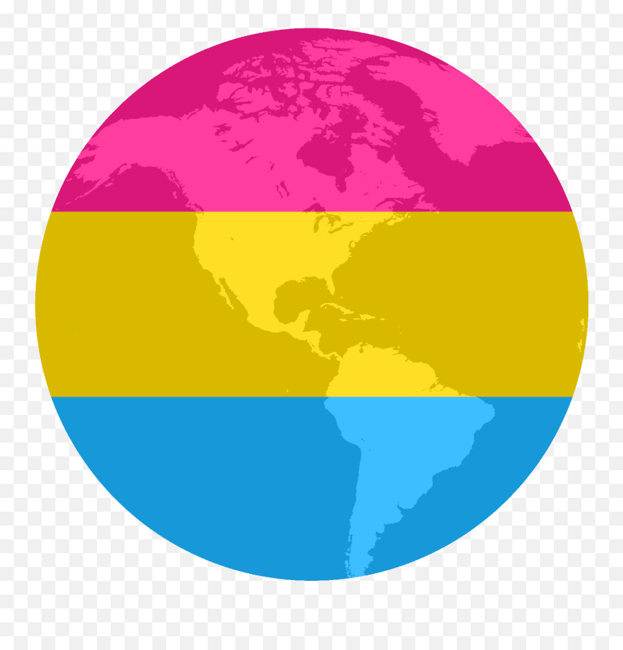Pansexual Pride Globe - Vertical Emoji,Globe Emojis Discord