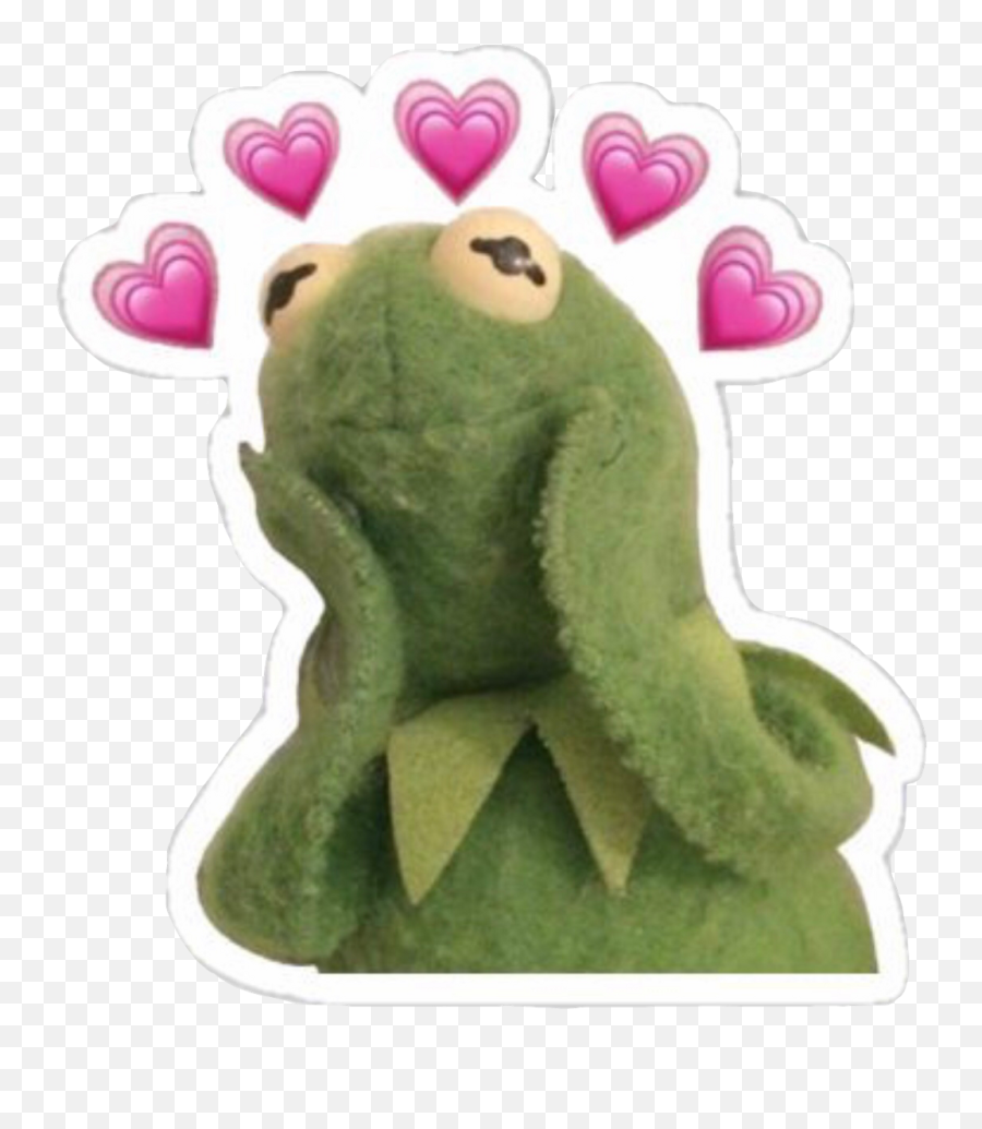 Kermit Meme Hearts Drawing - Kermit Hearts Emoji,Kermit Tea Emoji