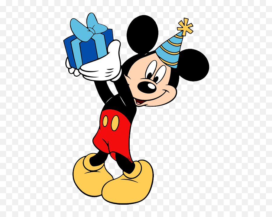 Mickey Mouse Birthday Clip Art Free - Mickey Mouse Birthday Png Emoji,Mickey Mouse Emotion Coloring Pages