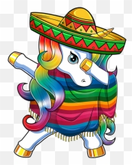 Dabbing Unicorn Mexican Poncho Sombrero Cinco De Mayo Gift T - Shirt Carryall Pouch Cinco De Mayo Unicorn Emoji,Emoticons For 5 De Mayo