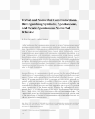 Verbal And Nonverbal Communication - Document Emoji,Ross Buck Work On Emotion
