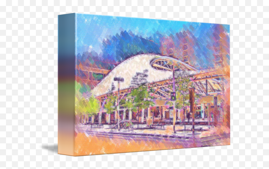 Denver Transit Center In Pastel - Fine Arts Emoji,Drawimg Emotions With Color Pastels