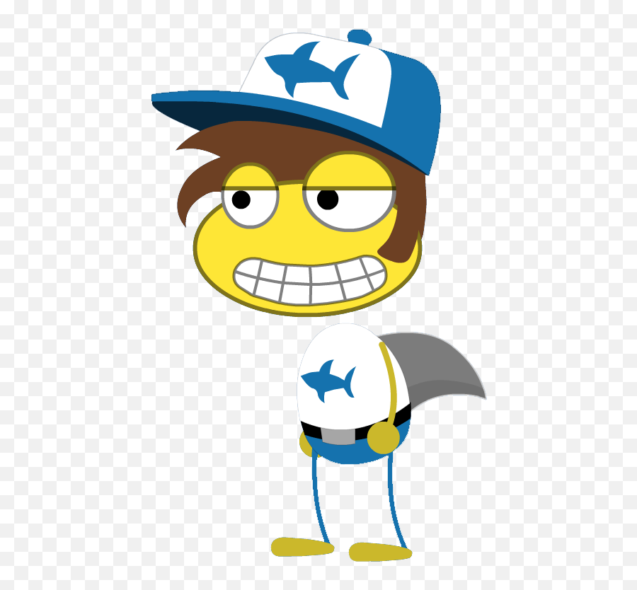 Download Hd Shark Fin Vendor - Poptropica Character Emoji,Animated Shark Emoticon