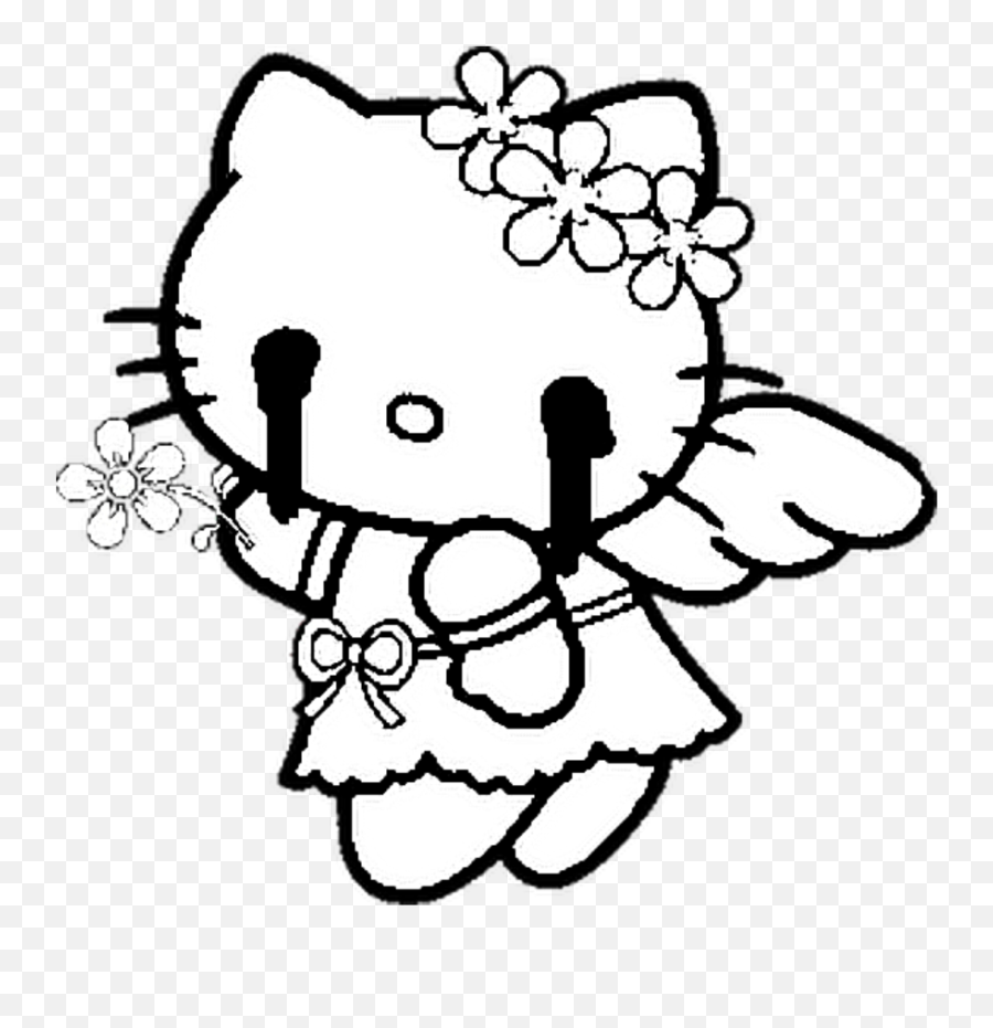 Hello Kitty Hd Wallpaper Download Cute Hello Kitty Drawing - Scary Hello Kitty Drawing Emoji,How To Draw A Emoji Step By Step