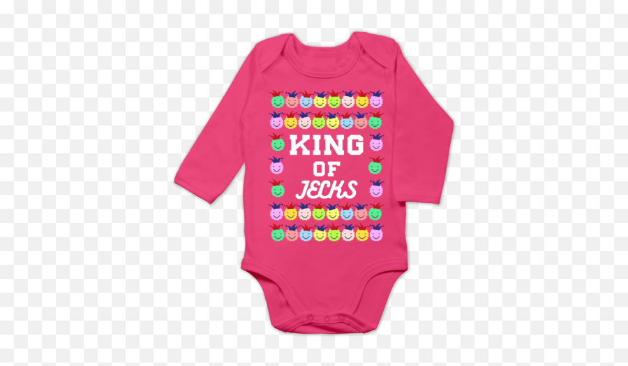 Karneval Und Fasching Baby Emoticon King Of Jecks Bio Baby Strampler Langarm Fuchsia 36 Monate - Long Sleeve Emoji,Emoticons Tshirt