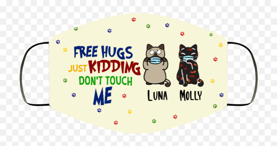Free Hug Kidding Dont Touch Me Cat - Cat Emoji,Funny Hugs & Kisses Emojis