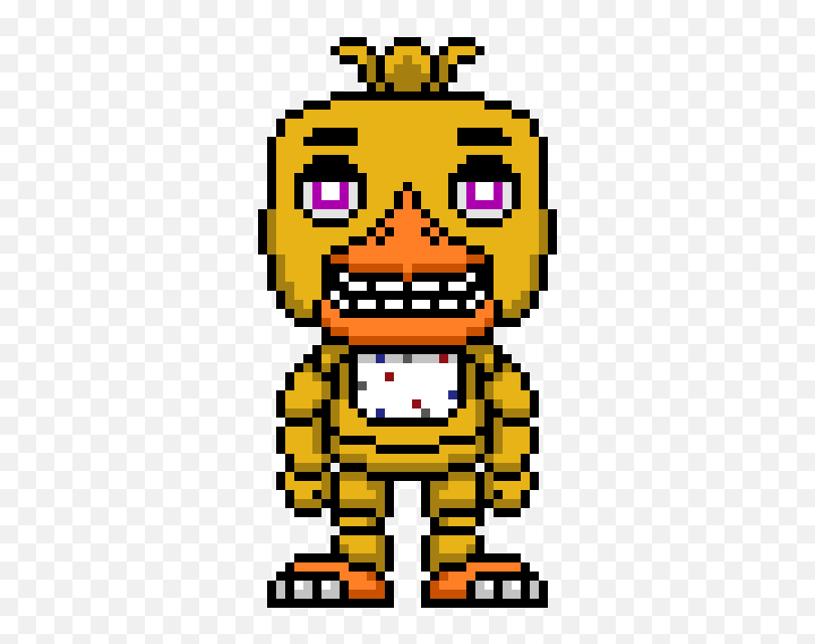 Chica The Chicken Pixel Art Maker - Pixel Art Emoji,Chicken Emoticon