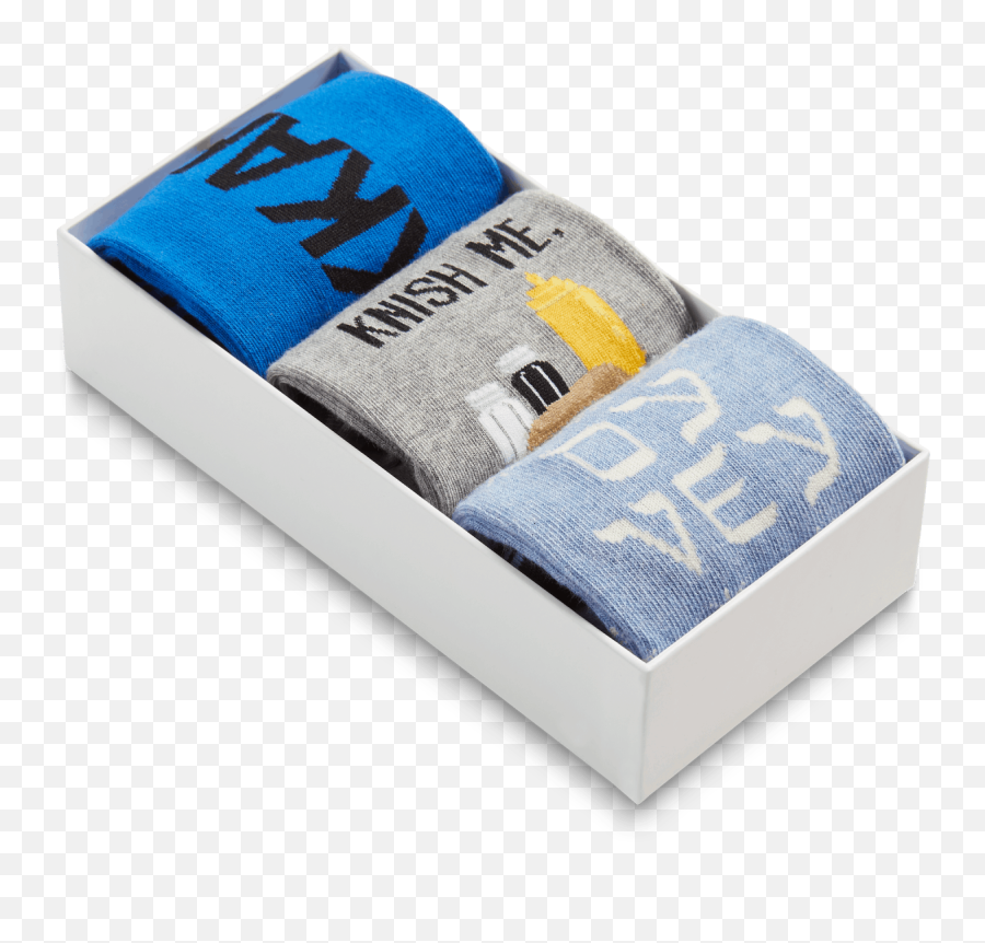 Menu0027s 3 - Pack Hanukkah Socks Gift Box U2013 Hotsox Paper Emoji,Happy Hanukkah Emoji