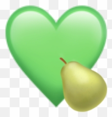 Green Emoji Pear Heart Sticker - Lovely,Pear Emoji