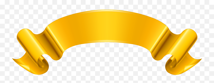 Gold Banner Clipart - Clipartix Yellow Banner Clipart Png Emoji,Gold Ribbon Emoji