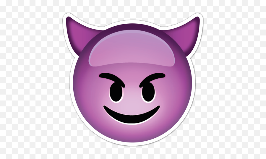 Car U0026amp Motorbike Stickers Smiling Face With Horns - Demon Emoji,Car Emoticon