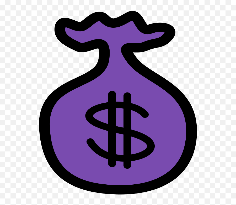 Clipart Money Purple Clipart Money Purple Transparent Free - Purple Money Bag Clipart Emoji,Briefcase Letter Emoji