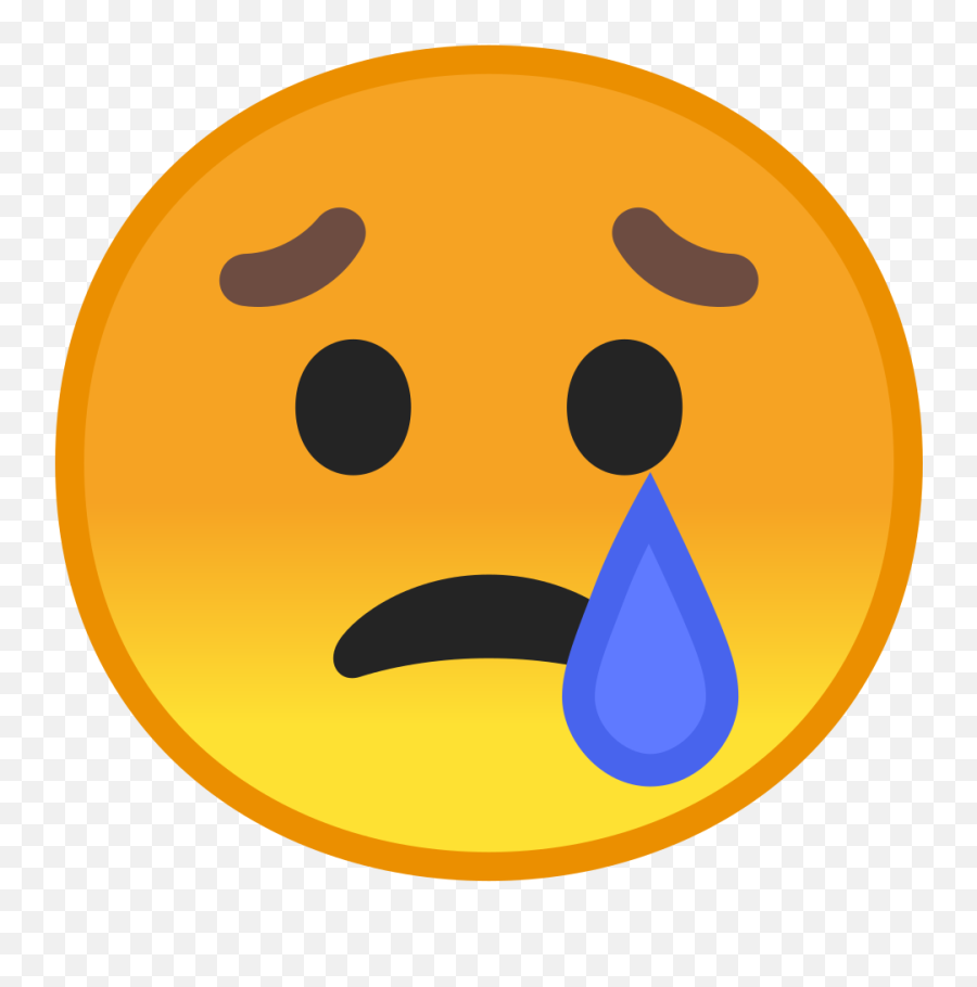 Crying Face Free Icon Of Noto Emoji Smileys - Sad Face Emoji Transparent Background,Crying Sunglasses Emoji
