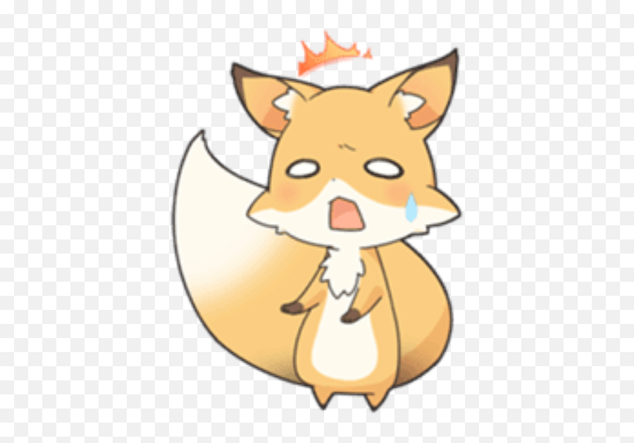 Kawaii Cute Fox Overlay Esit Png - Kawaii Cute Fox Drawing Emoji,Fox Emoji Transparent