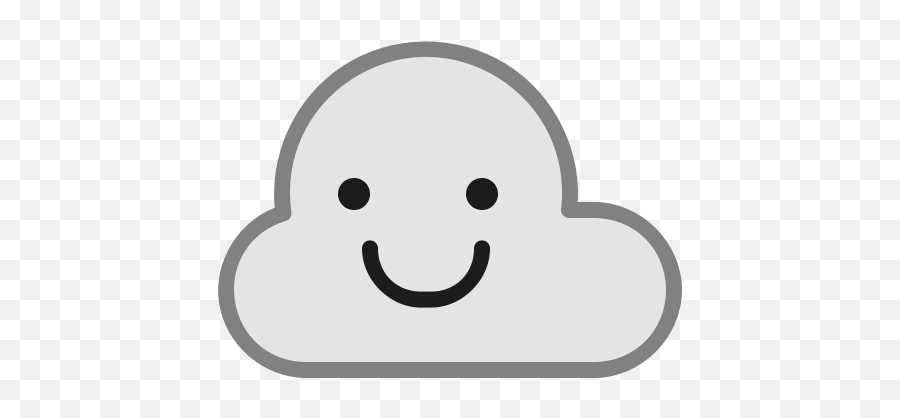 Cloud Cloudy Emoticon Smile Smiley Weather Icon - Free Cloudy Smile Emoji,Cloud Emoji Transparent