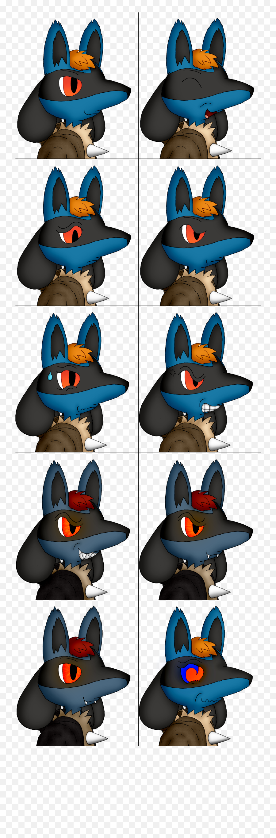 Lucario Game Emotes Weasyl - Fictional Character Emoji,Commission Emoticons